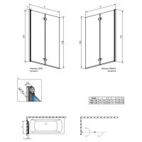 Защитная шторка на ванну Radaway Fuenta New PND I схема 2