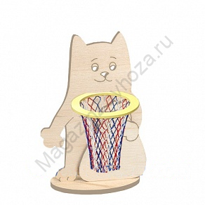 КОРЗИНА ДЛЯ ЗАБРОСА МЯЧЕЙ "КОТ"(ФАНЕРА)