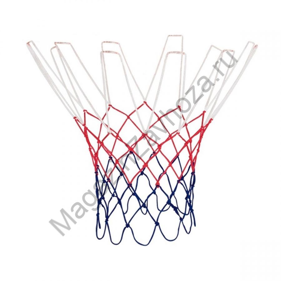 Сетка баскетбол Д=5,0 мм, цв триколор  ПП (1 шт.)