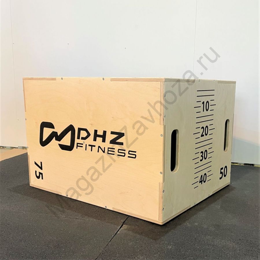 Универсальный PLYO BOX 3 в 1 со шкалой наклона (фанера) 50х60х75 см DHZ