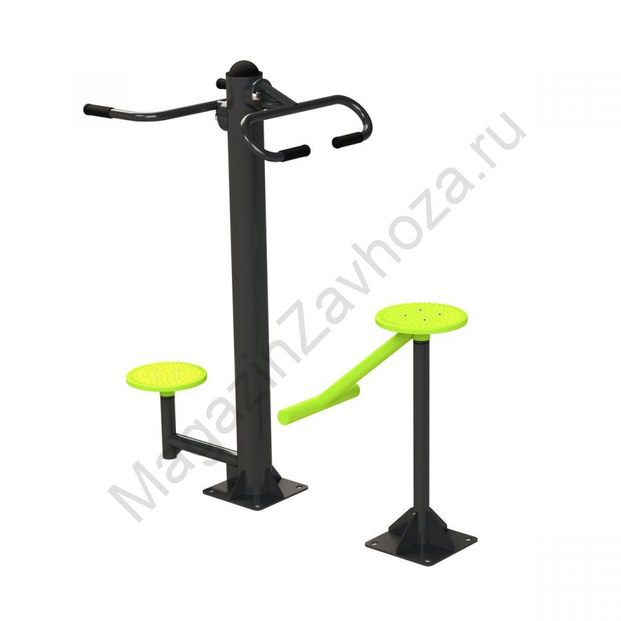 Smart-1013 Уличный тренажер Твистер стоя - Твистер сидя Zavodsporta
