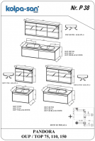 Тумба Kolpa San PANDORA (Пандора) с раковиной 110х46 схема 2