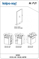 Тумба Kolpa San KI KI (Ки Ки) с раковиной 40х51 схема 2
