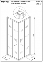 Прямоугольная душевая кабина Kolpa San SQ LINE TKK схема 3