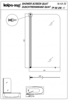 Шторка для ванной Kolpa San QUAT TP 75 K (Кват ТП 75 К) схема 3