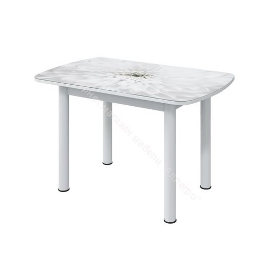 Стол "Бостон 3" раздвижной (Флоренс/Брифинг белые)