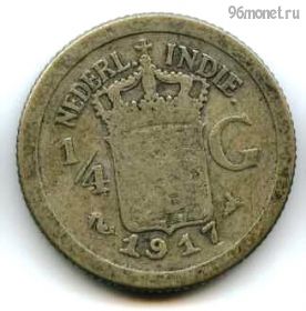 Голландская Ост-Индия 1/4 гульдена 1917