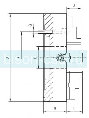 Патрон токарный 4-х кулачковый 4314-630-15 Bison-bial Польша