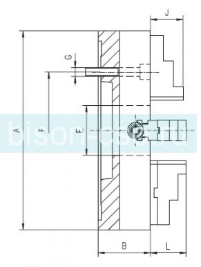 Патрон токарный 4-х кулачковый 4315-400-6 Bison-bial Польша