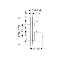 Смеситель Hansgrohe AXOR Citterio M для ванны/душа 34725000 схема 1