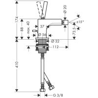 Смеситель Hansgrohe AXOR Citterio для биде 39210000 схема 1