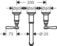 Смеситель Hansgrohe AXOR Montreux для раковины 16534000 схема 1