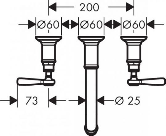 Смеситель Hansgrohe AXOR Montreux для раковины 16534000 ФОТО