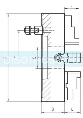 Патрон токарный 4-х кулачковый 4335-500-6 Bison-bial Польша