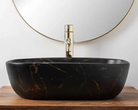 Умывальник РЕА "BELINDA BLACK MARBLE MAT"