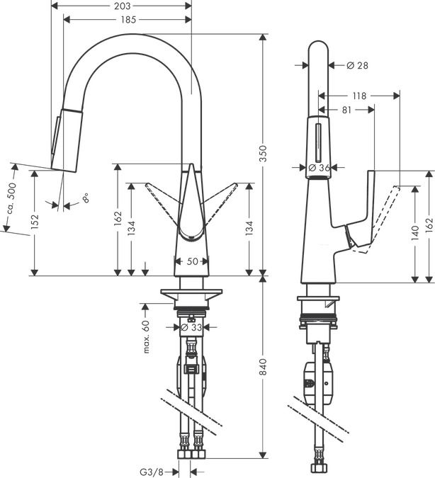 Смеситель Hansgrohe Talis S для кухни 72815000 ФОТО