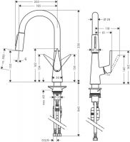 Смеситель Hansgrohe Talis S для кухни 72815000 схема 1