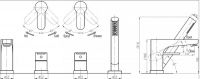 Смеситель на борт ванны Cezares Laconico LACONICO-C-BVDM-01 схема 1