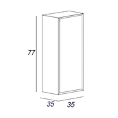 Изображение Шкаф-пенал Cezares подвесной 35х35