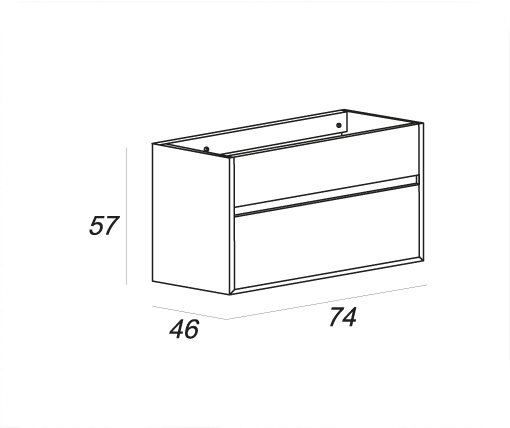 Тумба под раковину Cezares Elegance Moderno 74х46 схема 3 Тумба под раковину Cezares Elegance Moderno 74х46 схема 3