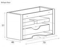 Тумба под раковину Cezares Bellagio Moderno 70х46 схема 9