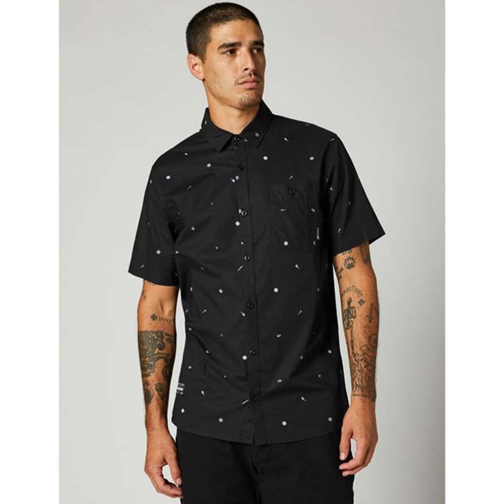 Fox Decrypted SS Woven Black/White рубашка