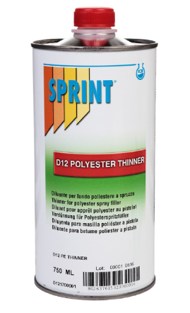 Sprint D12 Разбавитель для жидкой ПЭ шпатлевки, 1л.