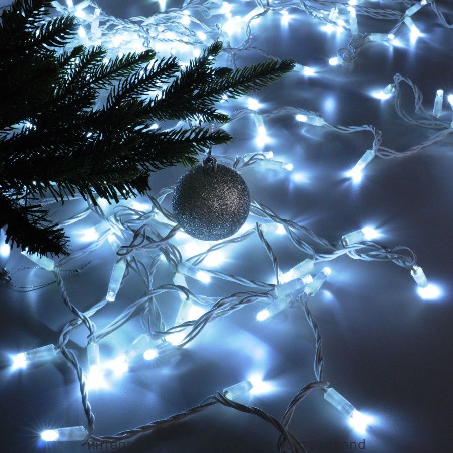 Гирлянда-нить ул. 200LED холодный белый 20м, мерц.