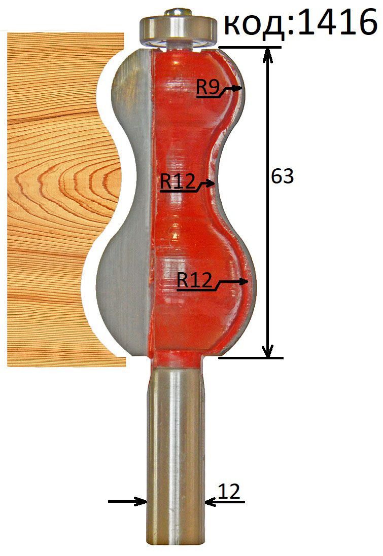 Фреза для карнизов. Код: 1416.