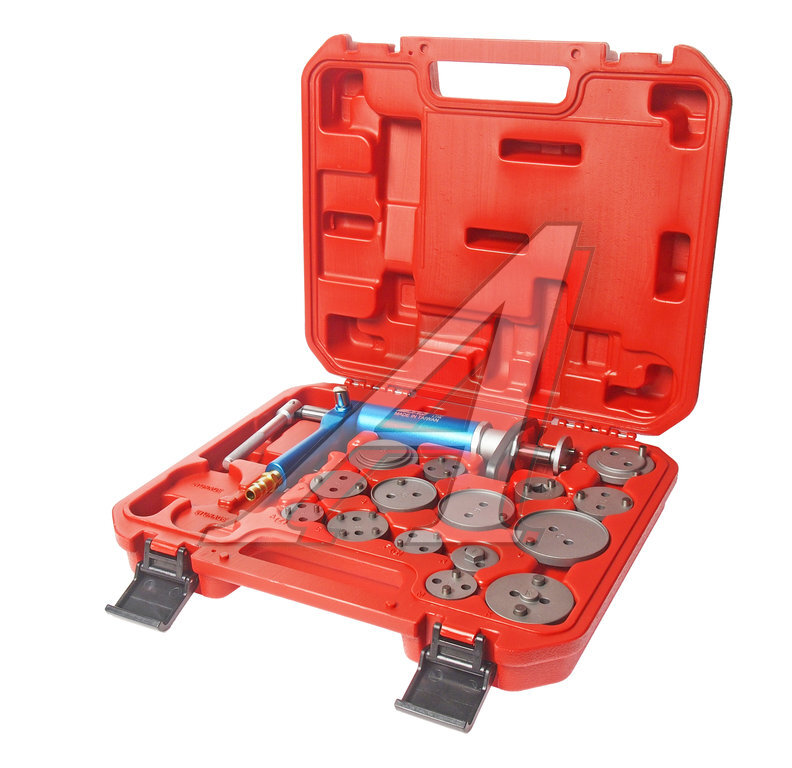 Приспособление для обслуживания тормозных цилиндров с пневмоприводом комплект 15 адаптеров JTC