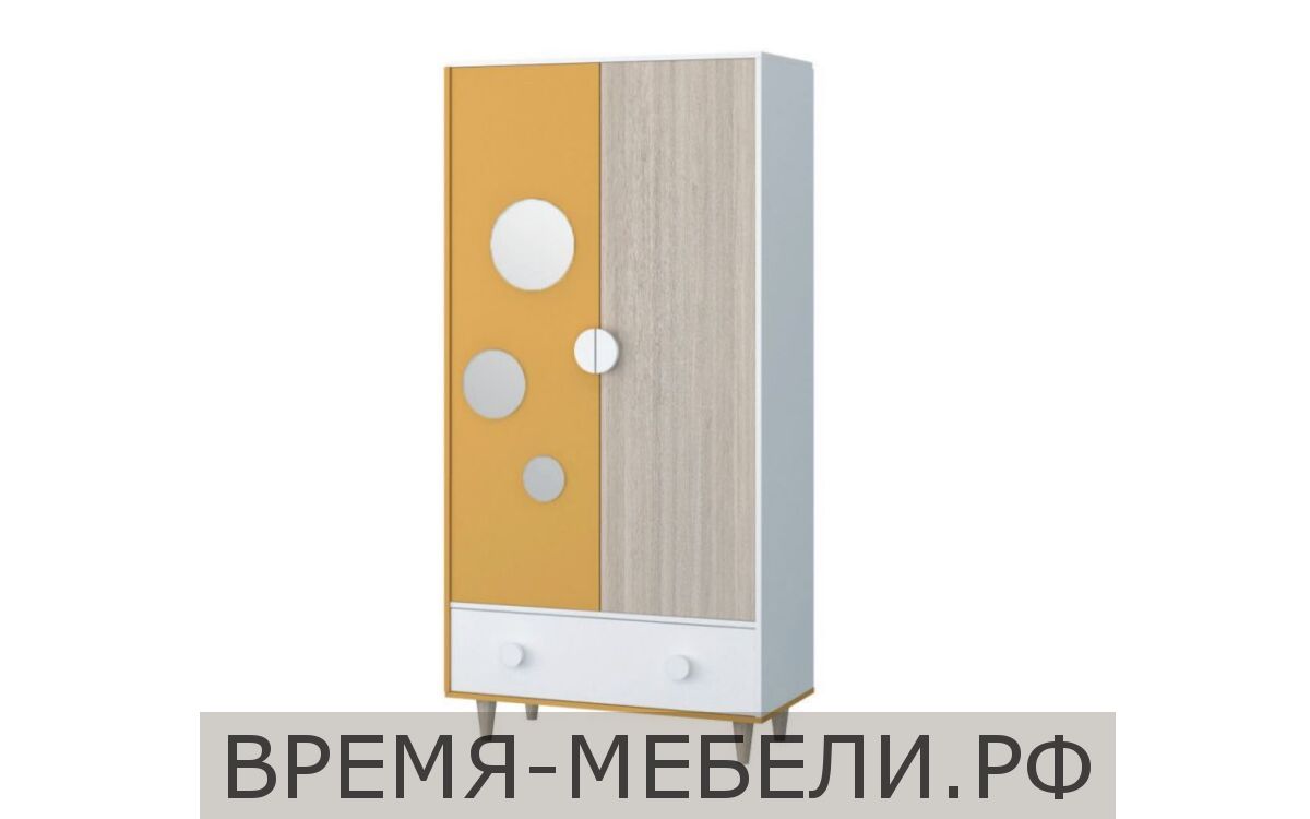 Шкаф двустворчатый с двумя выдвижными штангами “Манго”