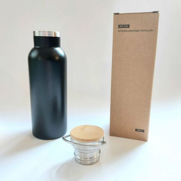 Бутылка для воды Distiller черная