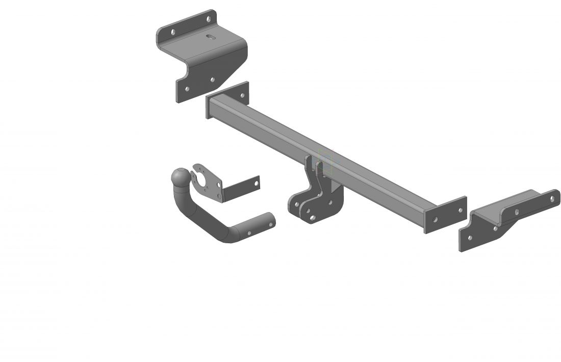 Фаркоп для Hyundai Creta 2021- без снятия и подрезки бампера. Тип шара: A. Нагрузки: 1200/50 кг, масса фаркопа 17,5 кг