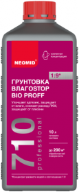 Грунт-Влагоизолятор Neomid 710 ВлагоStop BIO Proff 1л Концентрат (1:9) / Неомид 710