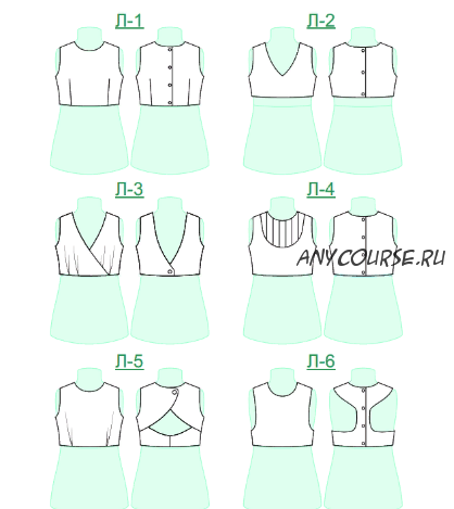 Комплект-конструктор выкроек Калейдоскоп платьев для Холала и Монстр (Евгения Сез)