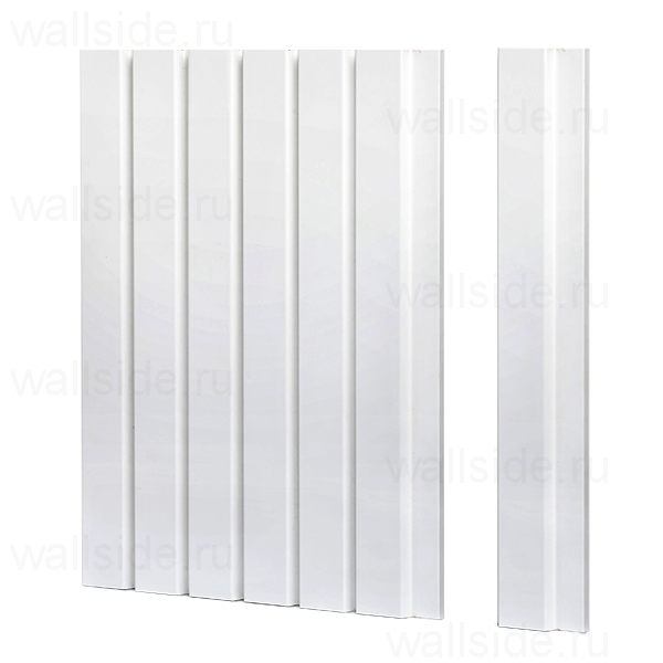 Реечная стеновая панель Ликорн белая