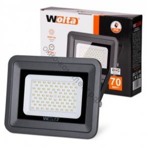 Wolta св/д прожектор 70W(6000Lm) SMD 5500K 6K IP65 250x37x207мм метал/пласт черный WFL-70W/06 арт: 681497