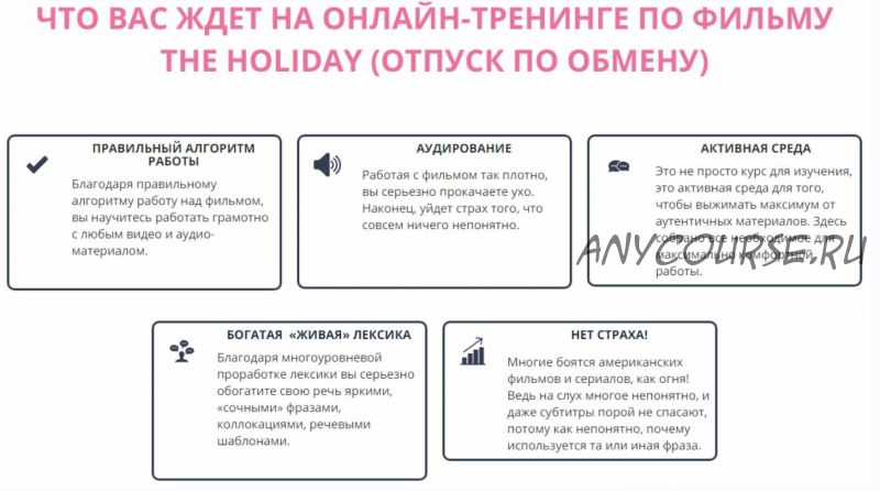 Онлайн-тренинг по фильму «Отпуск по обмену». Пакет The Holiday (Людмила Мандель)