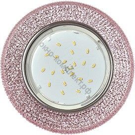 Ecola GX53 H4 LD7069 св-к Круг "Модерн" подсветка 4K Светло-розовый/Хром 35x125 FP53CMEFB  арт: 622587