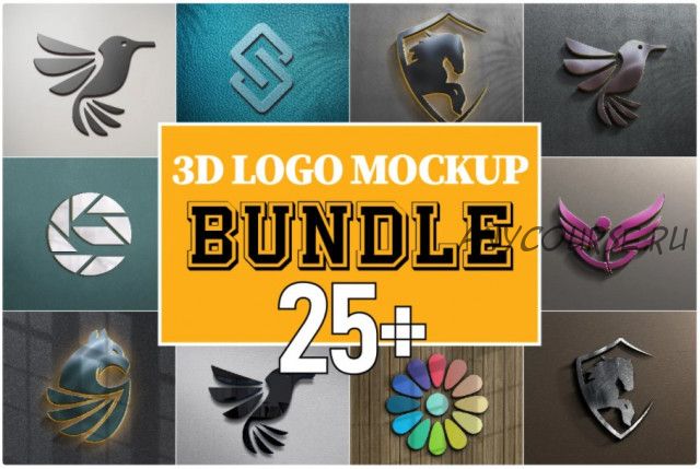 [Creativemarket] Luxury 3d LOGO Mockup Bundle v.02 (Graphics Wizard)