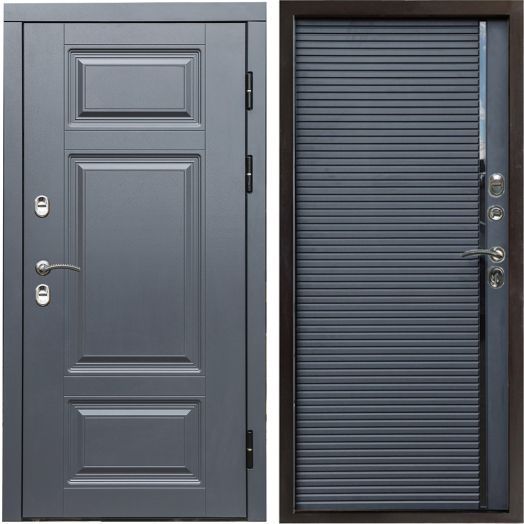 Входная Металлическая Дверь Termo-door С Терморазрывом Премиум Grey Porte black