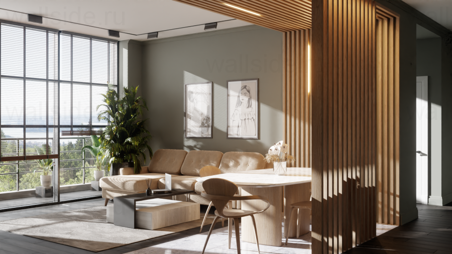 Декоративная балка Ликорн дуб янтарный