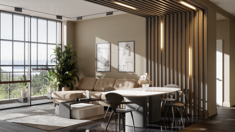 Декоративная балка Ликорн тёмно-серая