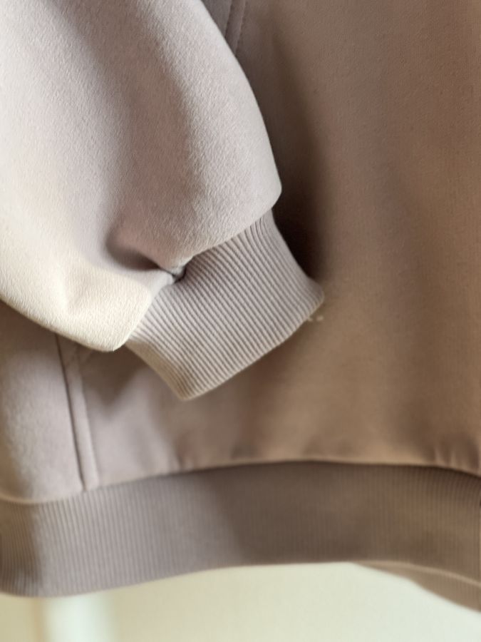 Худи оверсайз с начесом туман