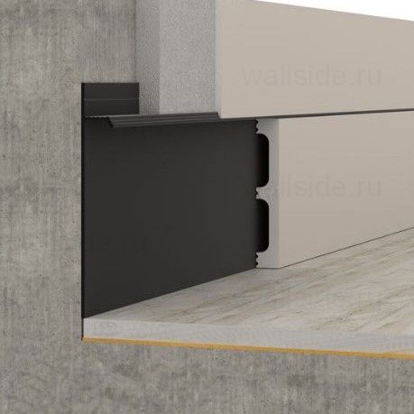 Скрытый плинтус Pro Design 323 анодированный чёрный