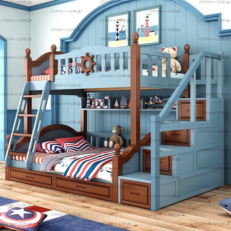 Кровать двухъярусная Морская Принцесса Fairy Land