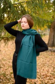 стильный шарф 100% шерсть мериноса,  расцветка Изумруд, EMERALD EXTRA FINE MERINO  , средняя плотность 4