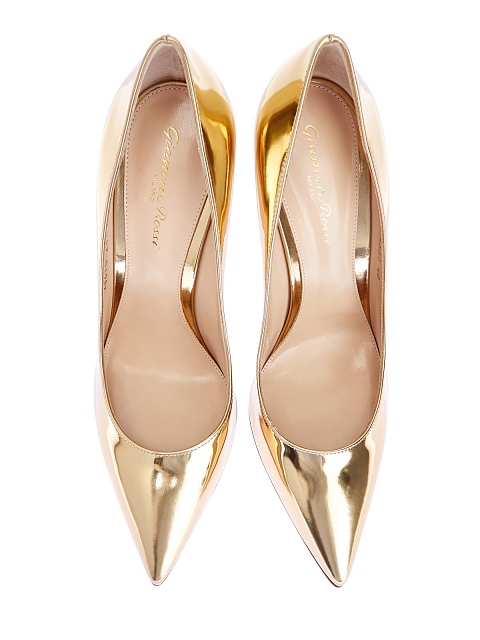 Высокие лодочки Gianvito 105 из глянцевой кожи