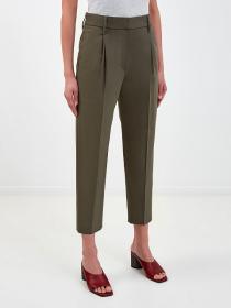 Хлопковые брюки Tailored из гладкого крученого твила