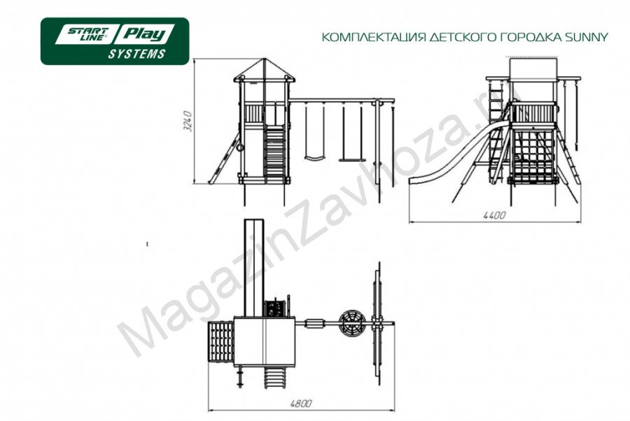 Детский городок ДСК SUNNY стандарт slp systems